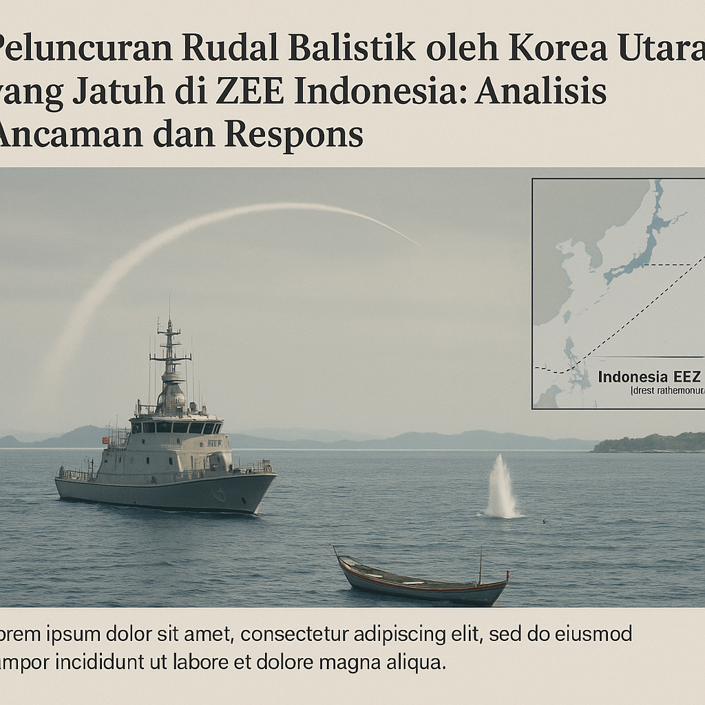 Peluncuran Rudal Balistik oleh Korea Utara yang Jatuh di ZEE Indonesia: Analisis Ancaman dan Respons
