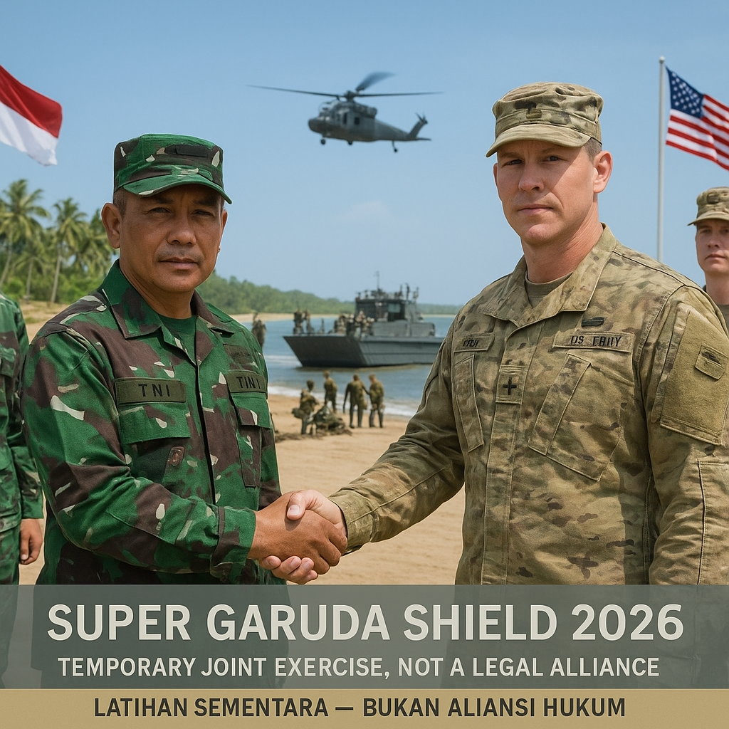 Latihan Super Garuda Shield 2026: Kerja Sama Militer bukan Bentuk Aliansi
