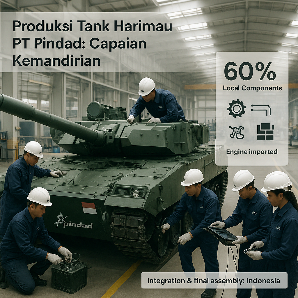 Produksi Tank Harimau PT Pindad: Capaian Kemandirian yang Sering Dipandang Sebelah Mata