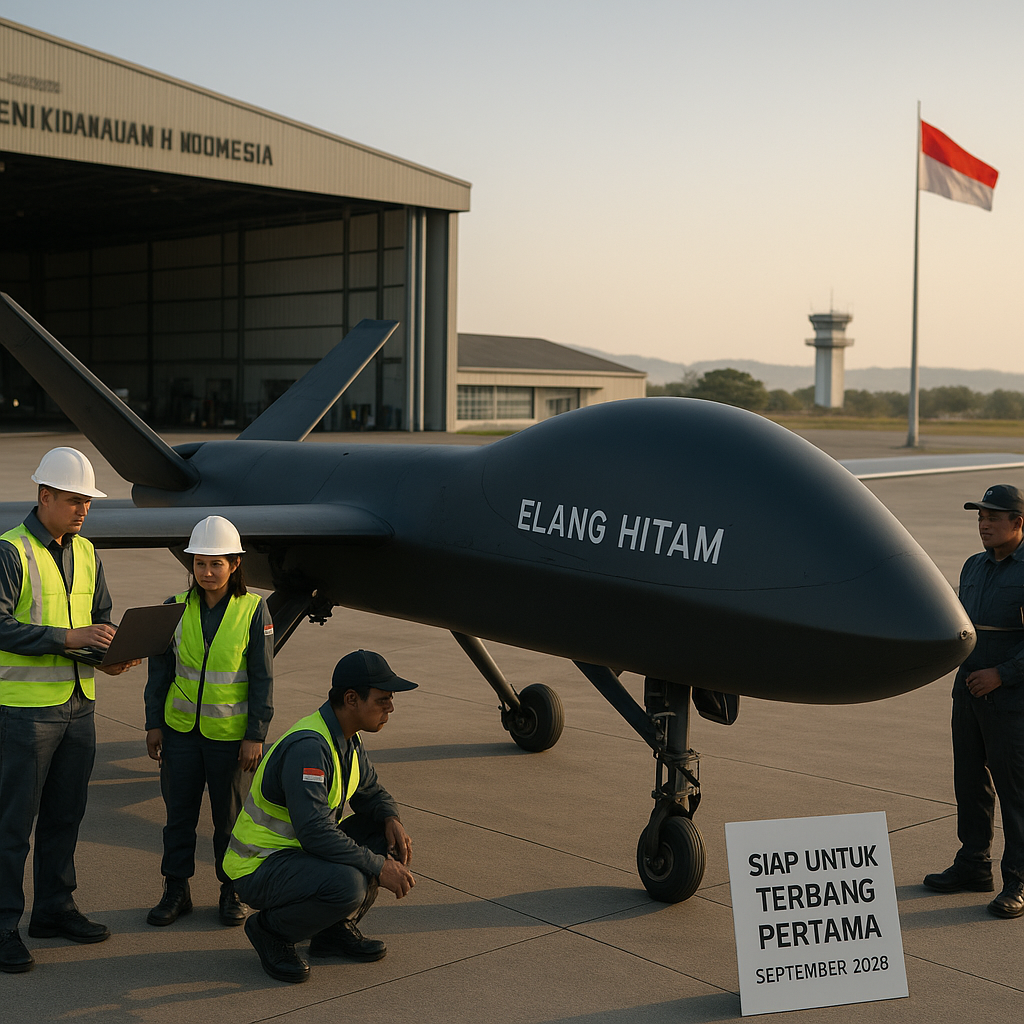 Perkembangan Drone Tempur Buatan Indonesia: Elang Hitam Siap Uji Terbang, Bukan Sekadar Prototipe