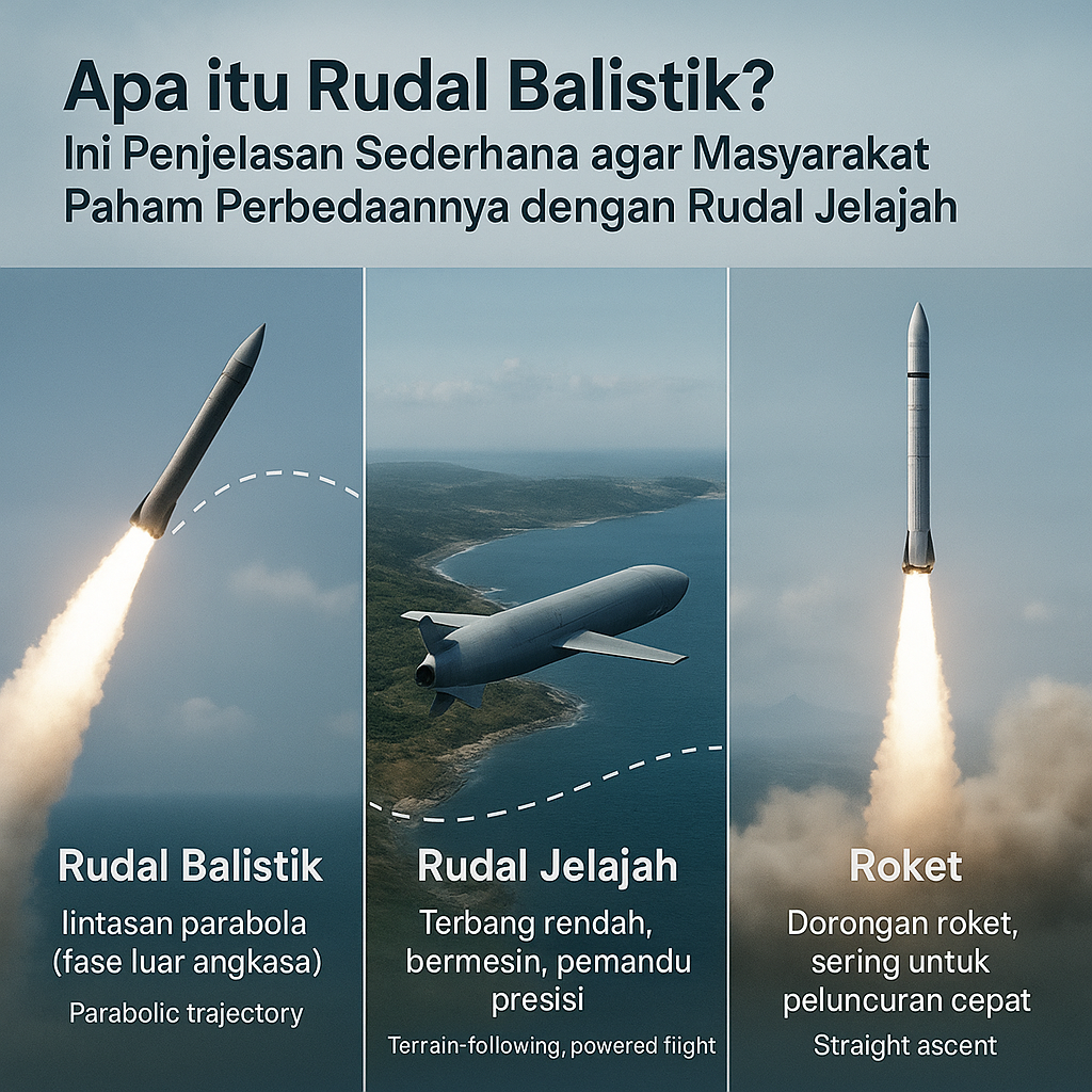 Apa itu Rudal Balistik? Ini Penjelasan Sederhana agar Masyarakat Paham Perbedaannya dengan Rudal Jelajah