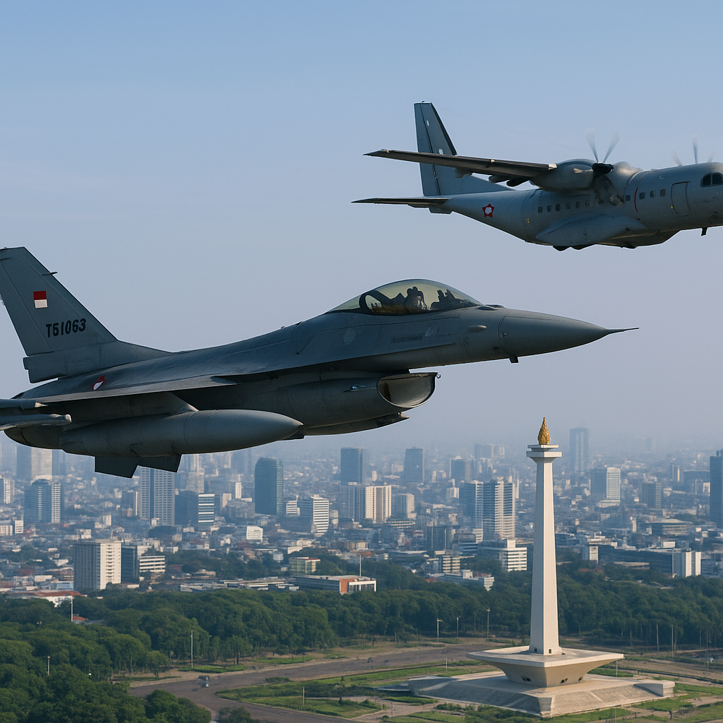 Klarifikasi Resmi TNI AU Soal Penerbangan Latihan F-16 dan CN-295 di Jakarta