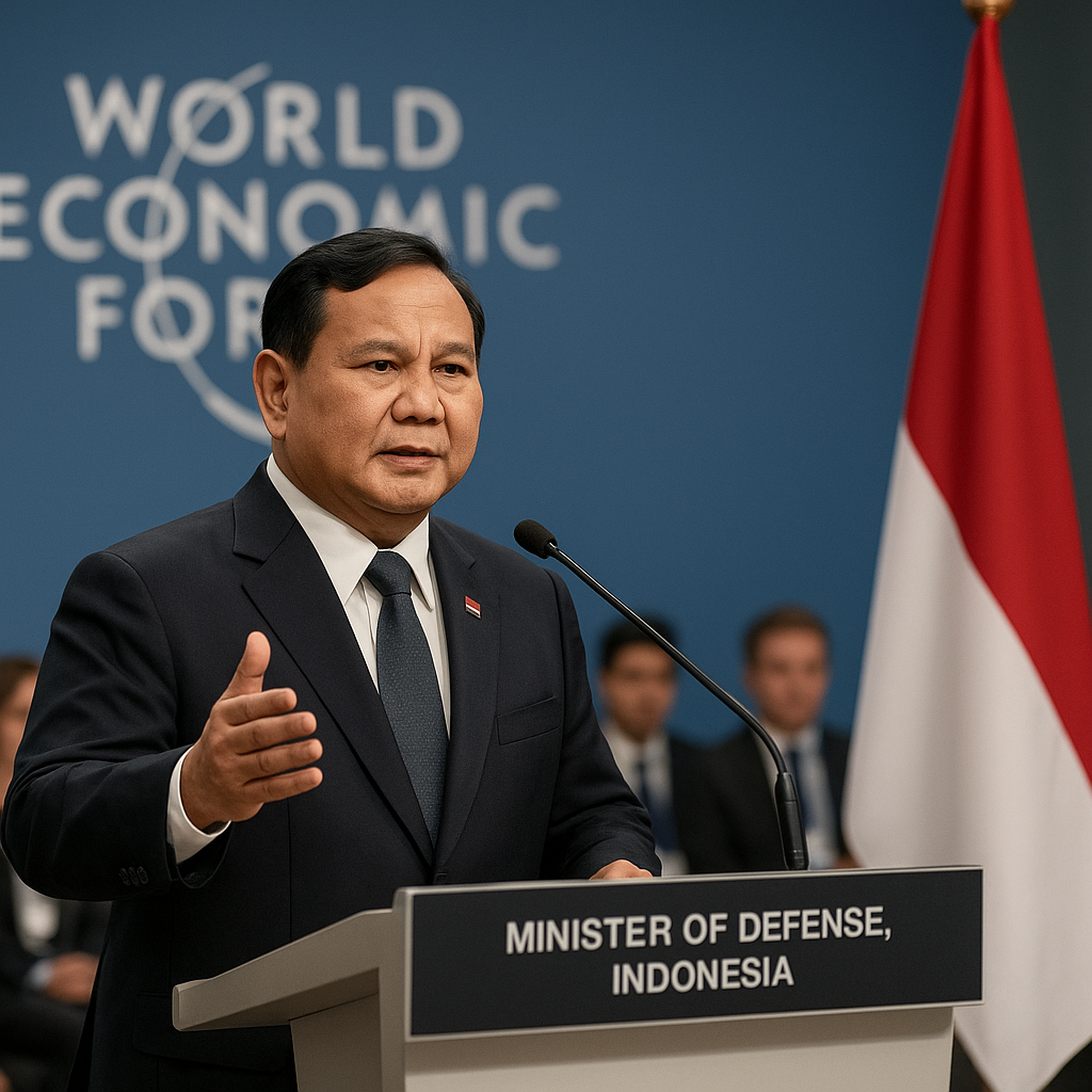 Pernyataan Menhan Prabowo di World Economic Forum: Konteks Diplomasi Pertahanan dan Peran Indonesia